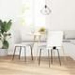 vidaXL Chaises à manger lot de 2 blanc similicuir