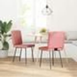 vidaXL Chaises à manger lot de 2 rose similicuir