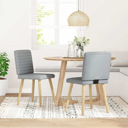 Vidaxl - Chaises à manger lot de 2 gris clair tissu