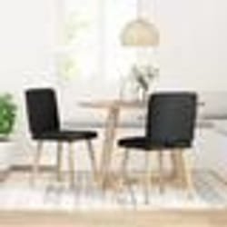 vidaXL Chaises à manger lot de 2 noir tissu