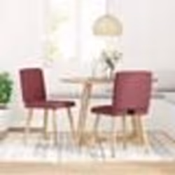 vidaXL Chaises à manger lot de 2 rouge bordeaux tissu
