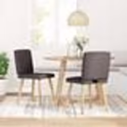 vidaXL Chaises à manger lot de 2 marron foncé tissu