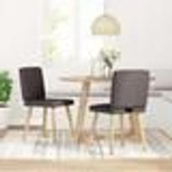 vidaXL Chaises à manger lot de 2 marron foncé tissu