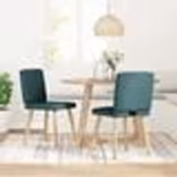 vidaXL Chaises à manger lot de 2 vert foncé tissu