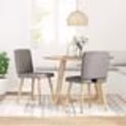 vidaXL Chaises à manger lot de 2 taupe tissu