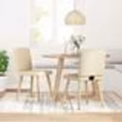 vidaXL Chaises à manger lot de 2 crème tissu