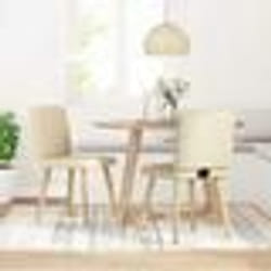 vidaXL Chaises à manger lot de 2 crème tissu
