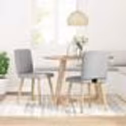 vidaXL Chaises à manger lot de 2 gris nuage tissu