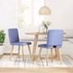 vidaXL Chaises à manger lot de 2 bleu jean tissu