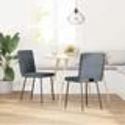 vidaXL Chaises à manger lot de 2 Gris foncé Velours