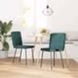 vidaXL Chaises à manger lot de 2 Vert foncé Velours