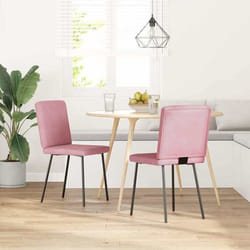 vidaXL Chaises à manger lot de 2 Rose Velours