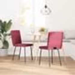 vidaXL Chaises à manger lot de 2 Rouge bordeaux Velours