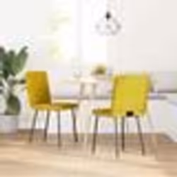 vidaXL Chaises à manger lot de 2 Jaune Velours