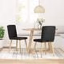 vidaXL Chaises à manger lot de 2 noir tissu