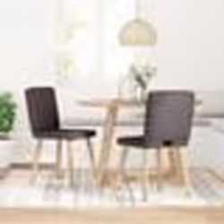 vidaXL Chaises à manger lot de 2 marron foncé tissu