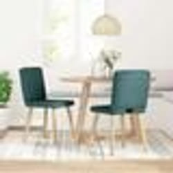 vidaXL Chaises à manger lot de 2 vert foncé tissu