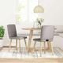 vidaXL Chaises à manger lot de 2 taupe tissu