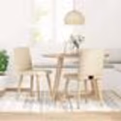 vidaXL Chaises à manger lot de 2 crème tissu