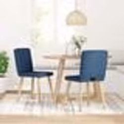 vidaXL Chaises à manger lot de 2 bleu tissu
