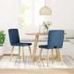 vidaXL Chaises à manger lot de 2 bleu tissu