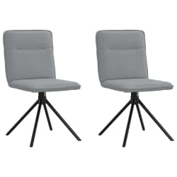vidaXL Chaises à manger lot de 2 gris clair tissu
