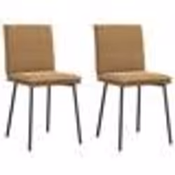 vidaXL Chaises à manger lot de 2 Marron Velours