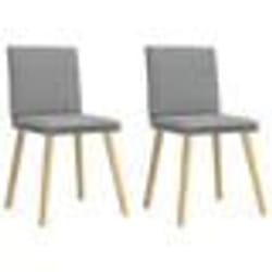 vidaXL Chaises à manger lot de 2 gris clair tissu