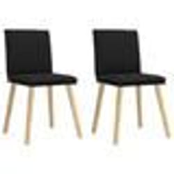 vidaXL Chaises à manger lot de 2 noir tissu