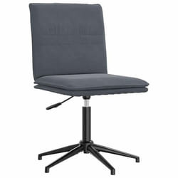 vidaXL Chaise à manger Gris foncé Velours