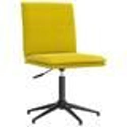 vidaXL Chaise à manger Jaune Velours