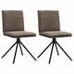vidaXL Chaise à manger gris foncé similicuir daim