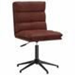vidaXL Chaise à manger marron brillant similicuir