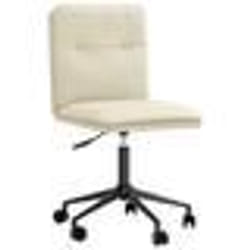 vidaXL Chaise de salle à manger Crème Similicuir