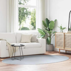 vidaXL Tapis Ovale - Gris