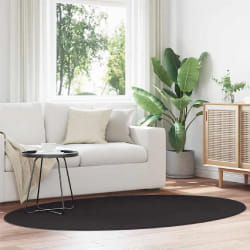 vidaXL Tapis Noir 140 x 200 cm Polyester
