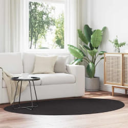 vidaXL Tapis Noir 140 x 200 cm 100% Polyester