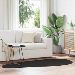 vidaXL Tapis Noir 100 x 200 cm Polyester