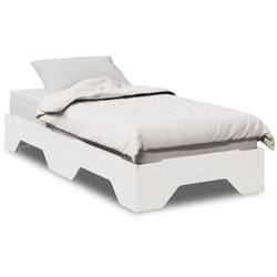Cadre De Lit Sans Matelas Empilable Blanc 80x200 Cm Bois Massif Vidaxl