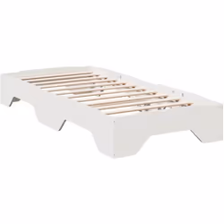 Ce cadre de lit empilable en bois offre une solution pratique et peu encombrante pour n'importe quelle maison. Cadre stable e ...