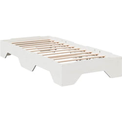 Cadre de lit sans matelas empilable blanc 75x190 cm bois massif Vidaxl