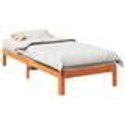 vidaXL Cadre de lit sans matelas cire marron 80x200 cm bois pin massif meuble de chambre sommier lit double lit châlit 859216