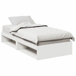 vidaXL Lit de jour sans matelas blanc 80x200 cm bois de pin massif canapé-lit canapé-lit de repos lit de soirée pyjama 859245