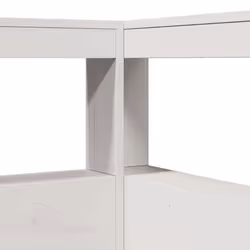 VidaXL 859278 tête de lit et pied de lit Blanc - Vue supplémentaire 7