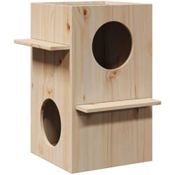 Vidaxl - Maison pour chat 43x43x60 cm bois de pin massif