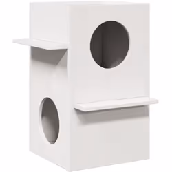 Cette maison pour chat en bois est conçue pour offrir à votre chat un espace privé pour dormir et jouer. Cadre stable et dura ...