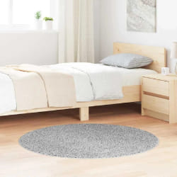 Vidaxl Tapis Rond Polyester - Gris Ø 120 cm