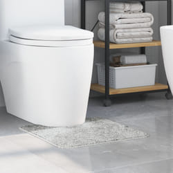 Tapis de bain U-Shaped Gris 50x50 cm Polypropylène Antidérapant