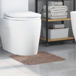 Tapis de bain u en forme de u Marron 50x50 cm en Polypropylène Antidérapant Vidaxl