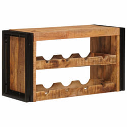 Étagère À Vin 100 X 45 X 33 Cm Bois De Mangue Brut Solide Vidaxl